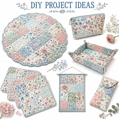 10Pc/Set Plaid Flower Series Fat Quarter Fabric, Pre-Cut Square Fabric Assort, Fabric Set, Craft Fabric, Handmade DIY Patchwork Fabric,Home Quilting Sewing Fabric, Packaging Fabric, Scrapbooking Craft Hobbyist