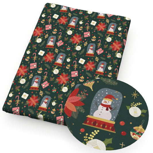 presentgift snowman christmas day fabric