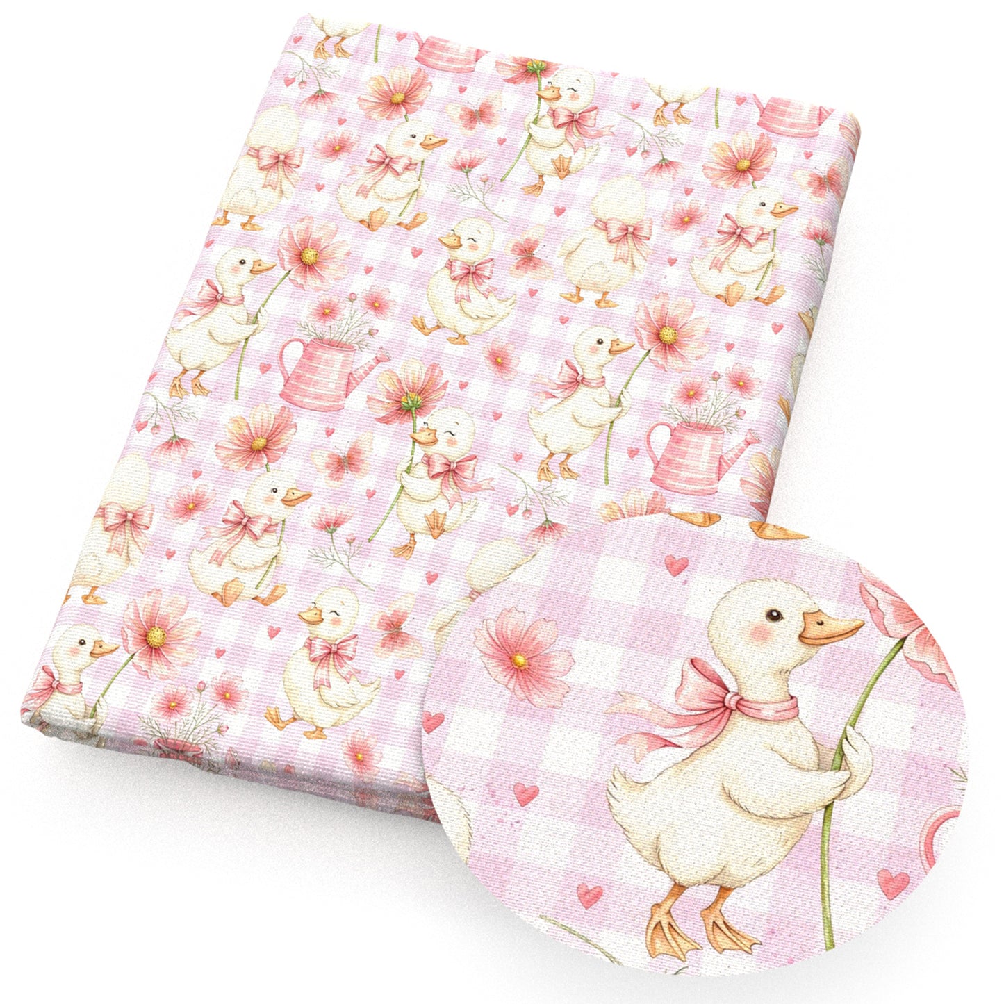 duck flowerfloral plaid grid fabric