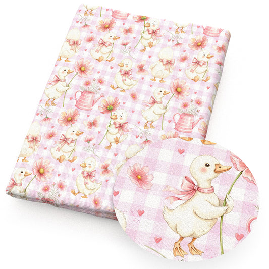 duck flowerfloral plaid grid fabric
