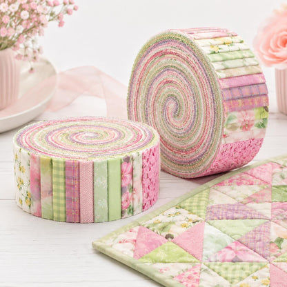 10pcs Vintage Floral Plaid Pattern Jelly Roll Fabric Strips 2.5X19.7inch Pre-cut 100% Polyester for Patchwork Quilts, Table Runners, Placemats, Tote Bags, Storage Pouches, Makeup Bags, Coasters, Quilt Blocks & Binding Multi-color