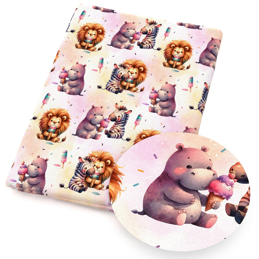 zebra zebra stripe bread crumbs cake cupcake ice creampopsicle hippo fabric
