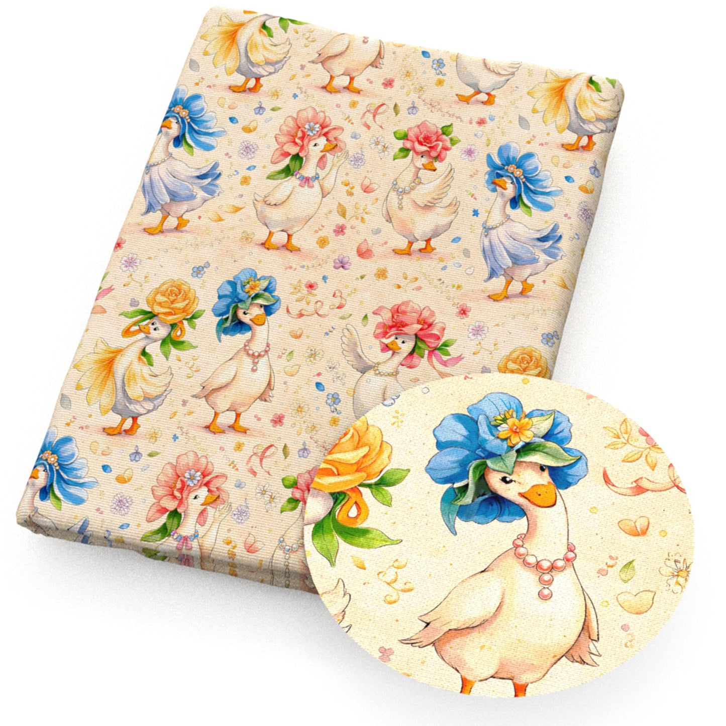 duck flowerfloral fabric
