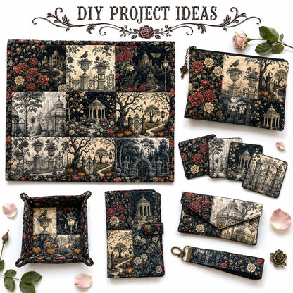10Pc/Set Halloween Flower Series Fat Quarter Fabric, Pre-Cut Square Fabric Assort, Fabric Set, Craft Fabric, Handmade DIY Patchwork Fabric,Home Quilting Sewing Fabric, Packaging Fabric, Scrapbooking Craft Hobbyist