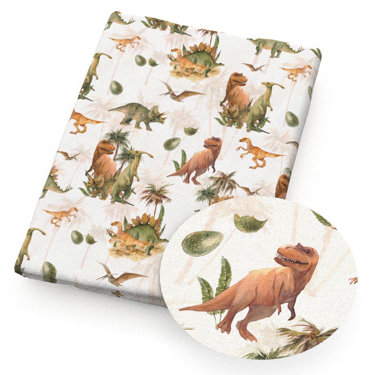 dinosaurs dino animals leaf leaves tree fabric