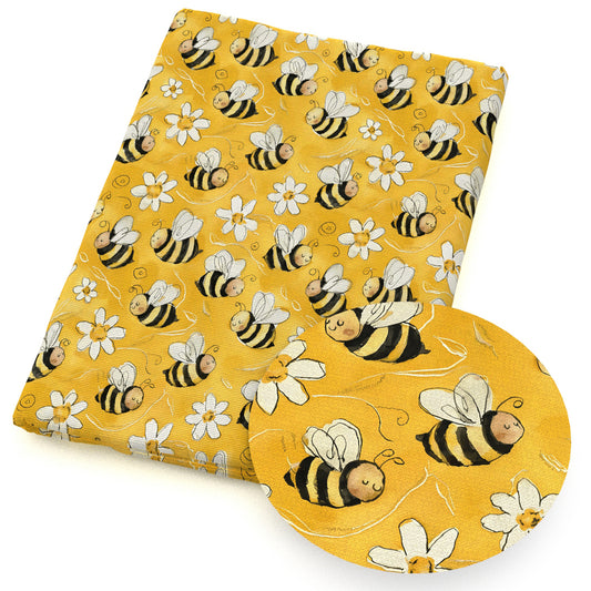 bee animals flowerfloral fabric