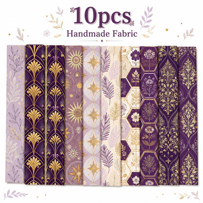 10pcs Vintage Floral Leaf Pattern Jelly Roll Fabric Strips 2.5X19.7inch Pre-Cut 100% Polyester For Patchwork Quilts, Table Runners, Placemats, Tote Bags, Storage Pouches, Makeup Bags, Coasters, Quilt Blocks & Binding
