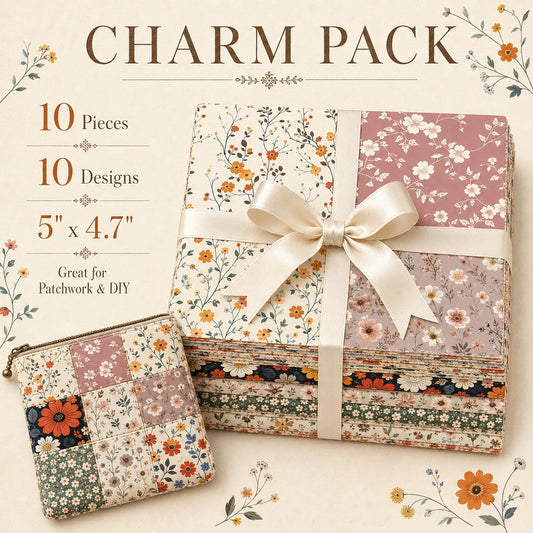 10Pc/Set Flower Series Fat Quarter Fabric, Pre-Cut Square Fabric Assort, Fabric Set, Craft Fabric, Handmade DIY Patchwork Fabric,Home Quilting Sewing Fabric, Packaging Fabric, Scrapbooking Craft Hobbyist