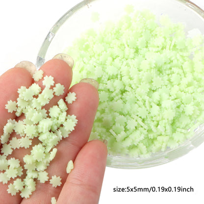10g/pack Glow in the Dark Festive Nail Art Polymer Clay Slices - Blossom Flower Rabbit Bunny Shaped,Unscented - Slime Charms for Resin, Lip Gloss DIY, Nail Art & Crafts,Easter Decorations