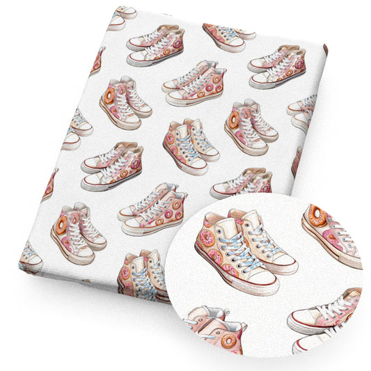 shoes donuts fabric