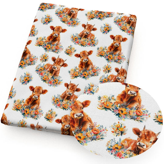 cow flowerfloral fabric