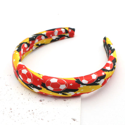 world cup football series satin high cranial hairband