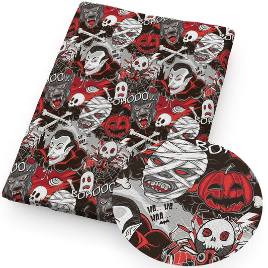skull ghost skeleton bones halloween fabric
