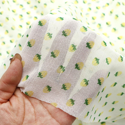 1Pc strawberry pattern Chiffon Fabric - 59x19.68inch(150x50cm) Pre-cut Fabric,Perfect for DIY Sewing,Bags,Party Decor, Tablecloths, Gift Wrapping,Cushions & Furniture Covers