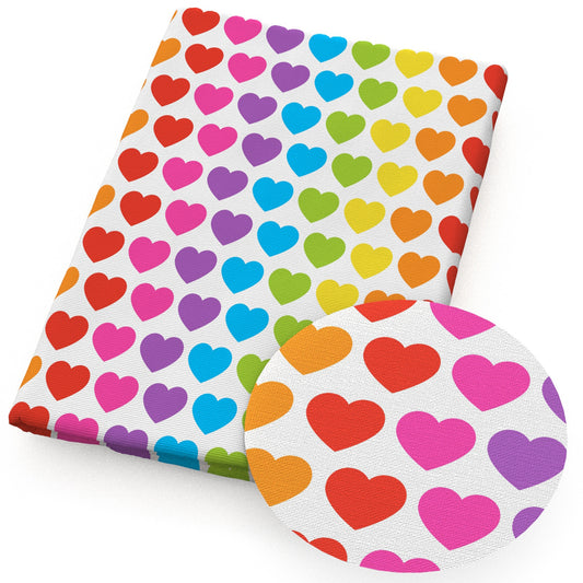 gradient color heart love valentine's day fabric