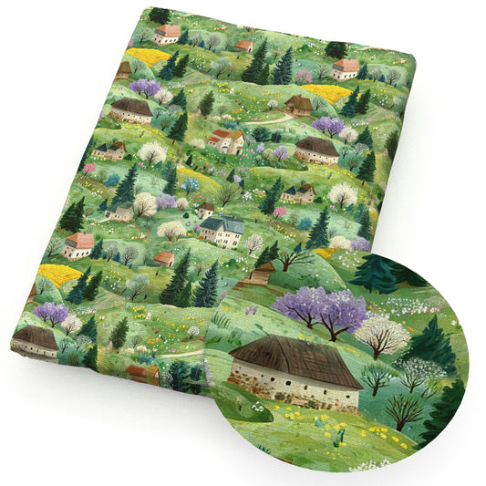 leaf leaves tree house flowerfloral christmas tree fabric
