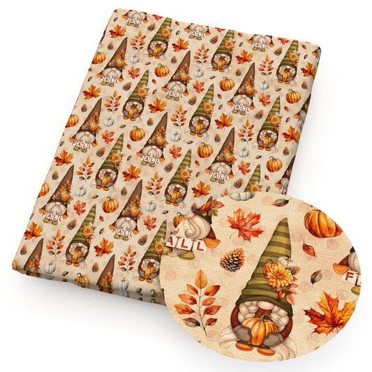 pumpkin maple leaf fabric