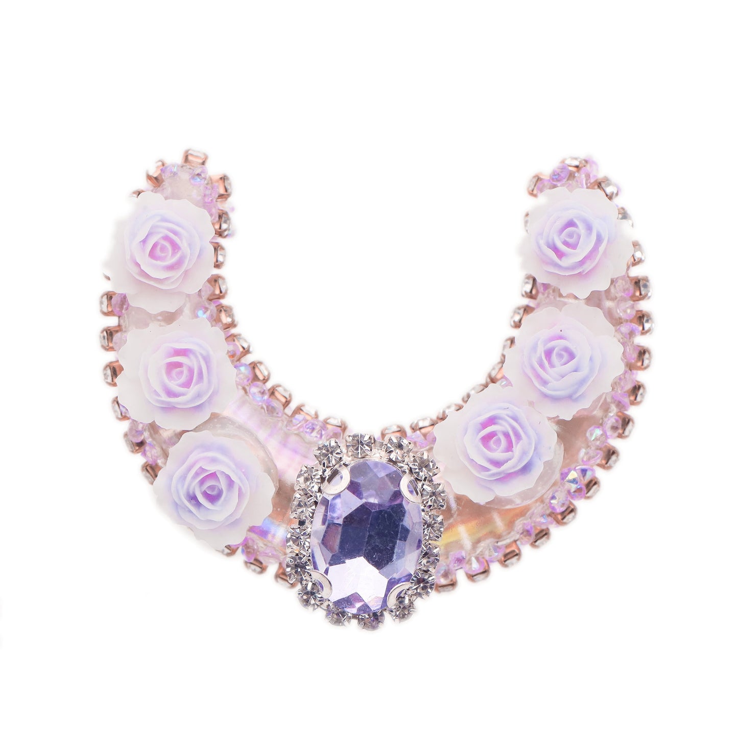 1PC Moon Rhinestone Bead with Opal Effect - Faux Crystal Spacer for DIY Jewelry Making, Bracelets, Necklaces, Earrings & Crafts