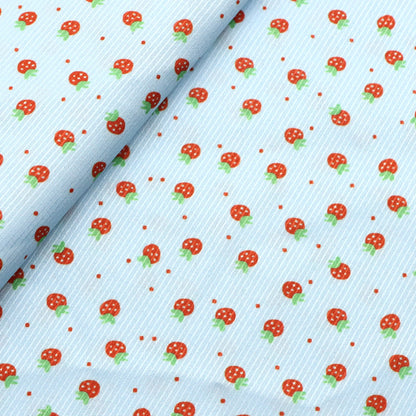 1pc Strawberry Print Twill Polyester Fabric, 59.06x19.68 inch Precut Fabric, Perfect for Party Decorations, and Craft Projects, Hair Ties, DIY Quilting & Sewing, Patchwork, Backdrop Fabric | Strawberry Pattern