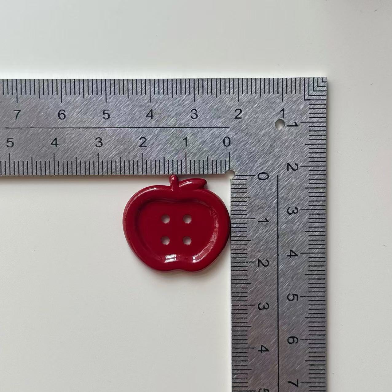 10pcs Red Apple Buttons for DIY Handmade Materials Headdress Shoe Flower Decoration Dolls Sewing Accessories