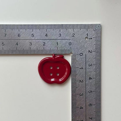 10pcs Red Apple Buttons for DIY Handmade Materials Headdress Shoe Flower Decoration Dolls Sewing Accessories