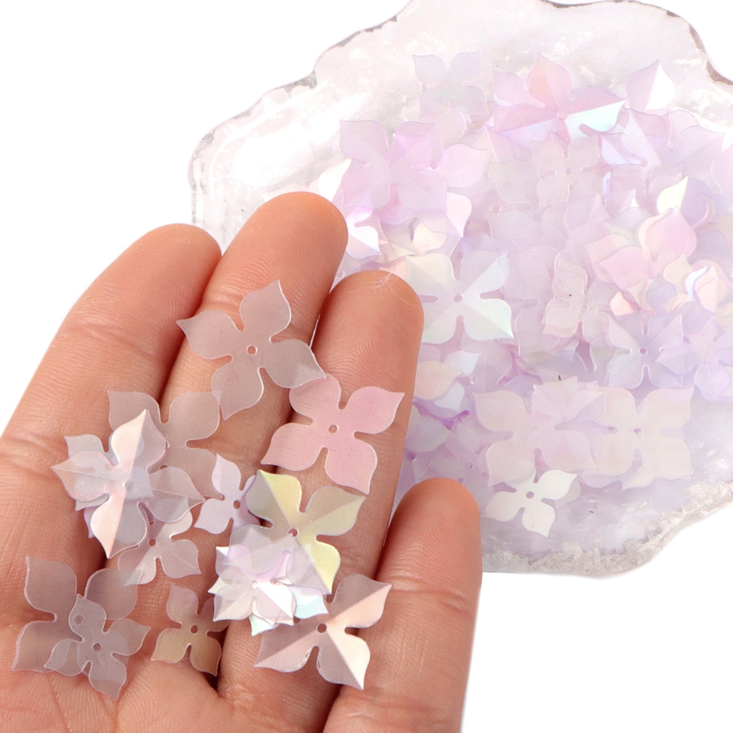 5g/pack Geometry Flowers Shaped Sequins,Plain Solid Color,PVC Flakes for DIY Crafts,Jewelry Making DIY Hand-Sewn Decorative Accessories,Perfect for New Year, Birthday, Wedding, and Bridal Shower Celebrations