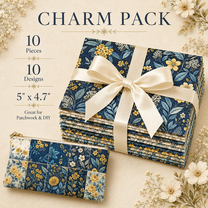 10Pc/Set Flower Series Fat Quarter Fabric, Pre-Cut Square Fabric Assort, Fabric Set, Craft Fabric, Handmade DIY Patchwork Fabric,Home Quilting Sewing Fabric, Packaging Fabric, Scrapbooking Craft Hobbyist