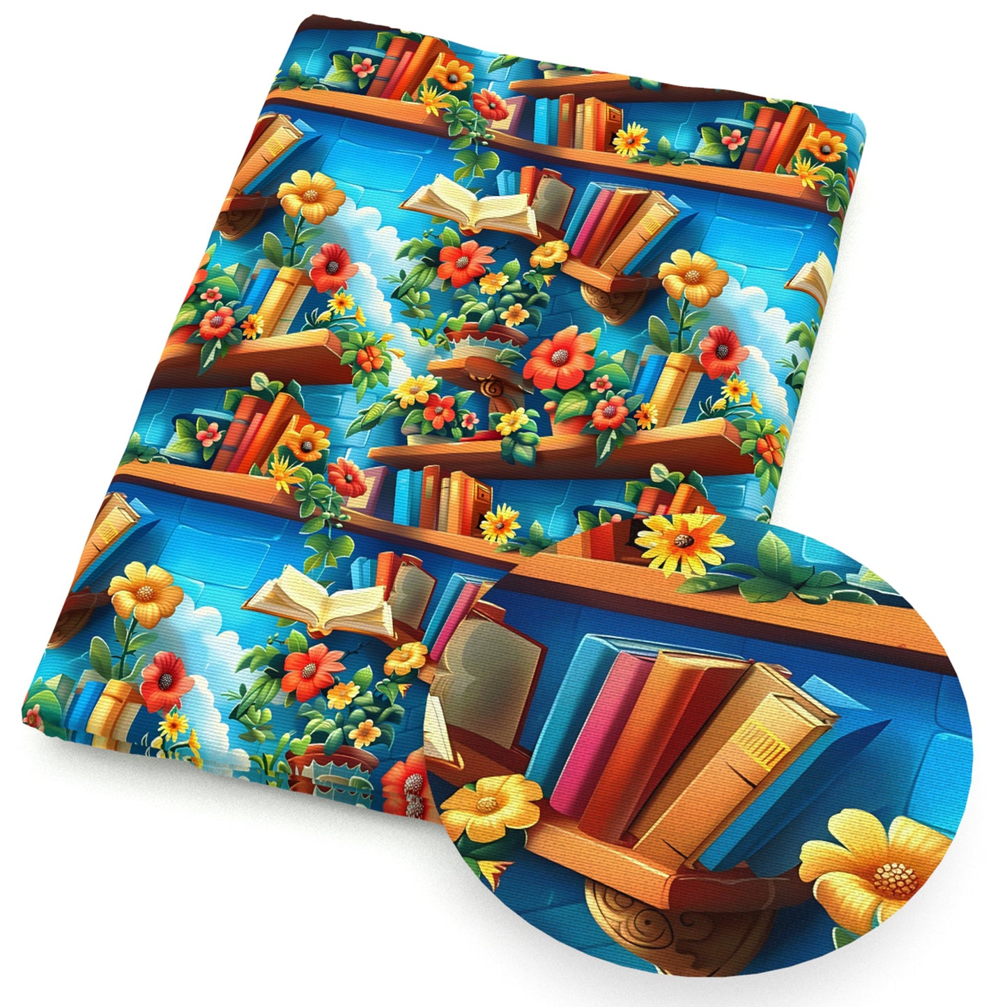 book back to school abc flowerfloral color series fabric