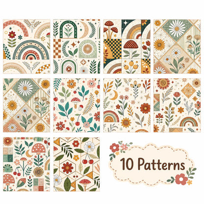 10pcs Vintage Floral Pattern Jelly Roll Fabric Strips 2.5X19.7inch Pre-Cut 100% Polyester For Patchwork Quilts, Table Runners, Placemats, Tote Bags, Storage Pouches, Makeup Bags, Coasters, Quilt Blocks & Binding