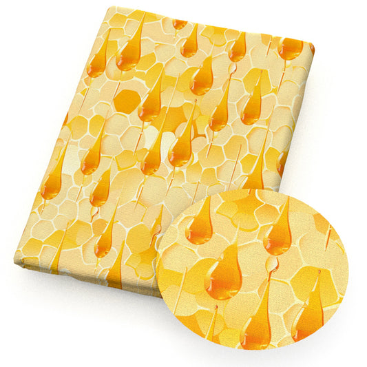 bee hexagon dots spot food fabric