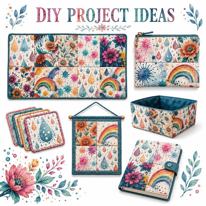 10pcs Charm Pack Set PaInt Splatter Floral Pattern 100% Polyester Patchwork in 10 Design Styles, Ready-To-Sew Without Cutting, Suitable For Patchwork Wallet Making Gift Giving Tote Bags Coasters DIY Craft Projects