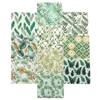 10pcs Charm Pack Set Floral Vintage Style Pattern Handmade DIY with Rich Color and Texture Elements 100% Polyester Patchwork in 10 Design Styles Suitable for Patchwork DIY Craft Projects DIY Wallet Making Gift Giving Bag Making Mother'S Day Gift