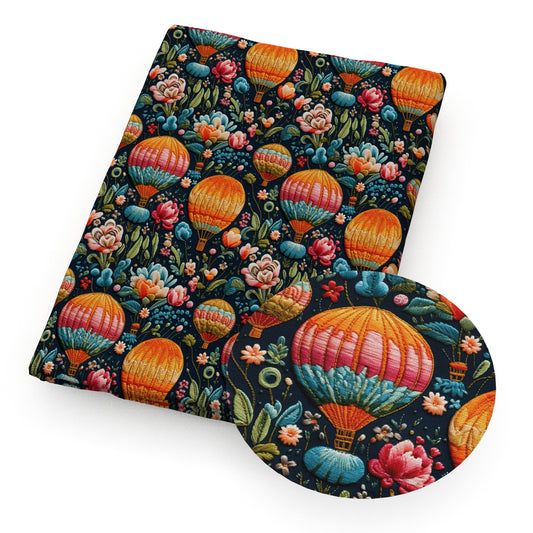 flowerfloral imitation embroidery series fire balloon fabric