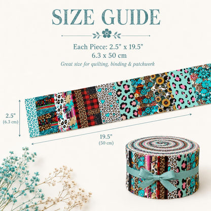 10Pc/Set, Making 10 Images 1pc Each, Each Size: 6.3*50cm Leopard Series Sliced Fabric Set Style Combination, Polyester Jelly Roll Fabric Strips, Pre-Cut Quilting Squares, For Quilting DIY, Handicrafts And Sewing, Blankets, Rugs, Interior Decoration, Home