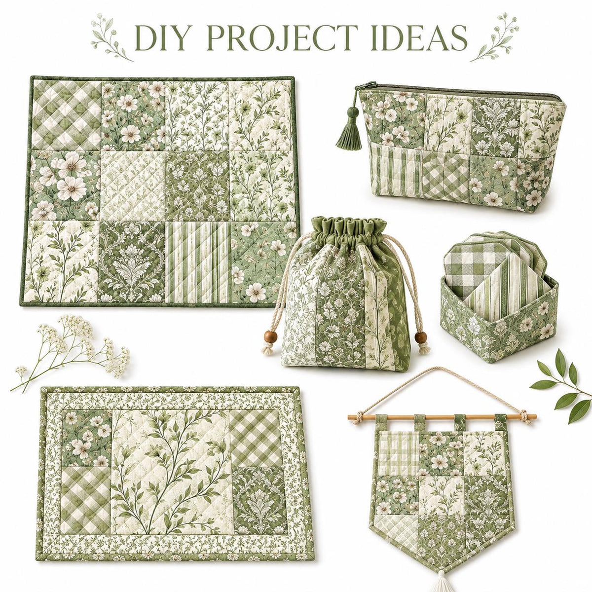 10pcS Charm Pack Set Plaid Floral Pattern VIntage Style Handmade DIY With Rich Color and Texture Elements 100% Polyester Patchwork in 10 Design Styles Suitable For Patchwork DIY Craft Projects DIY Wallet Making Gift Giving Bag Making Mother's Day Gift
