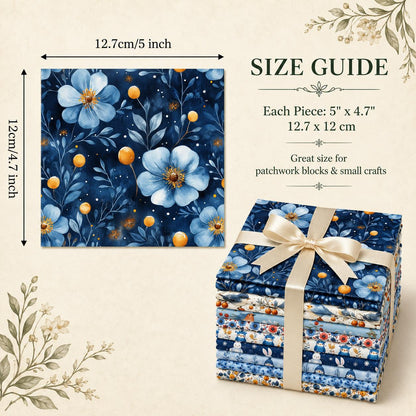 10Pc/Set Christmas Series Flower Bird Rabbit Bird Penguin Fat Quarter Fabric, Pre-Cut Square Fabric Assort, Fabric Set, Craft Fabric, Handmade DIY Patchwork Fabric,Home Quilting Sewing Fabric, Packaging Fabric, Scrapbooking Craft Hobbyist