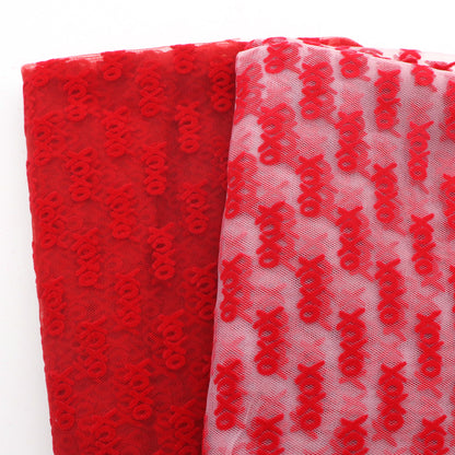 velvet Valentine's Day fabric