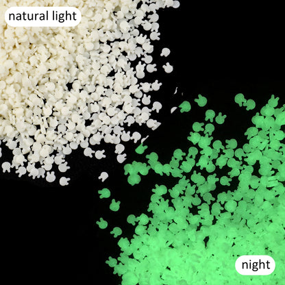 10g/pack Glow in the Dark Festive Nail Art Polymer Clay Slices - Blossom Flower Rabbit Bunny Shaped,Unscented - Slime Charms for Resin, Lip Gloss DIY, Nail Art & Crafts,Easter Decorations