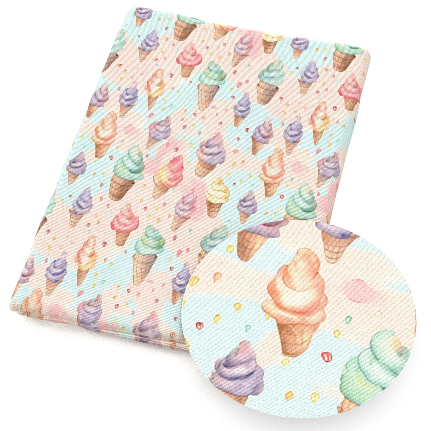 cake cupcake ice creampopsicle tie dye fabric