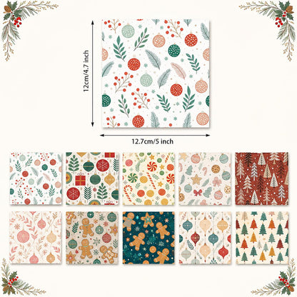 10Pc/Set Christmas Series Bowknot Heart Star Candy Crutch Fat Quarter Fabric, Pre-Cut Square Fabric Assort, Fabric Set, Craft Fabric, Handmade DIY Patchwork Fabric,Home Quilting Sewing Fabric, Packaging Fabric, Scrapbooking Craft Hobbyist
