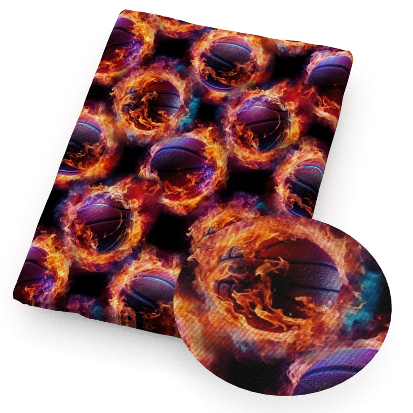 basketball basketball pattern firework fabric