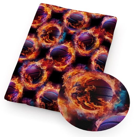 basketball basketball pattern firework fabric