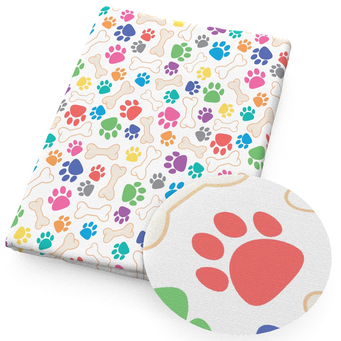 footprint paw fabric