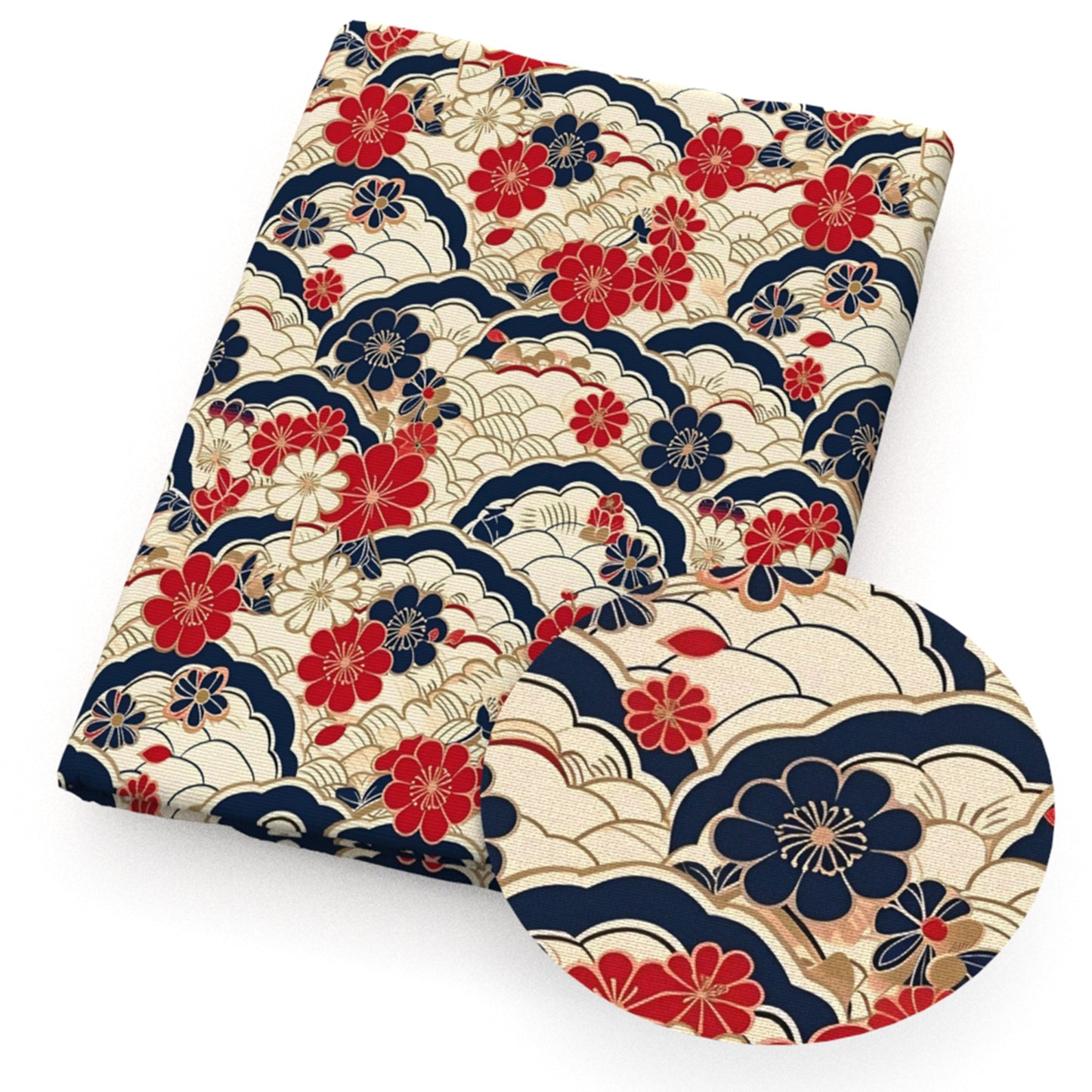 flowerfloral chevron zig zags japanese style fabric