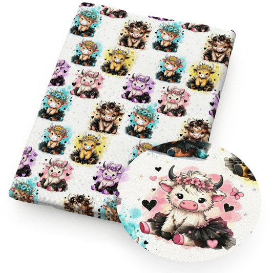 cow heart love star starfish color series fabric
