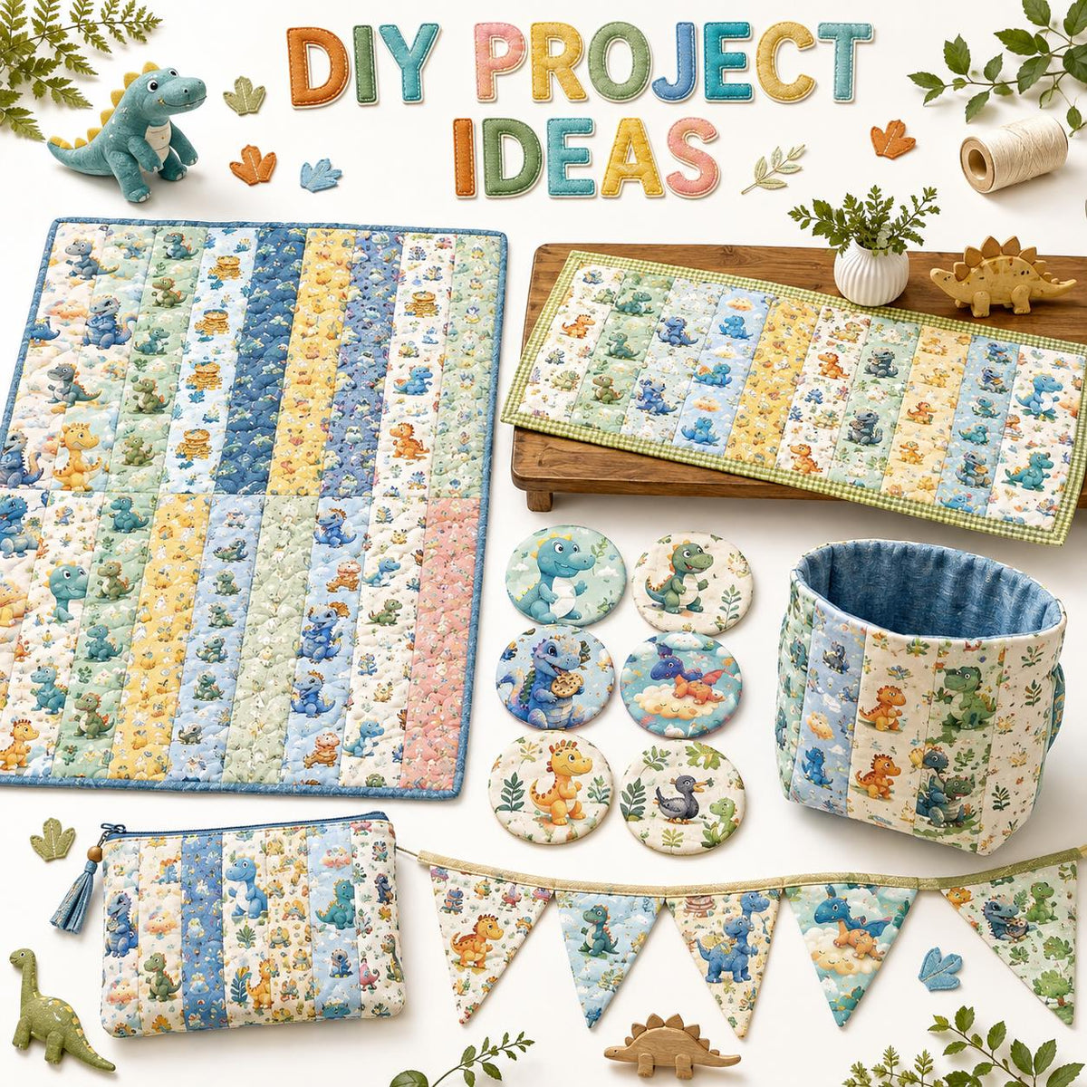 10pcs Vintage Dinosaur Pattern Purple Jelly Roll Fabric Strips 2.5X19.7inch Pre-cut 100% Polyester for Patchwork Quilts, Table Runners, Placemats, Tote Bags, Storage Pouches, Makeup Bags, Coasters, Quilt Blocks & Binding