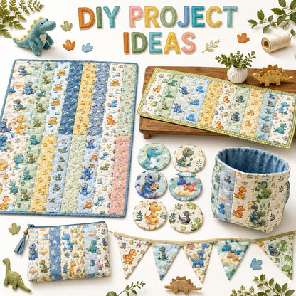 10pcs Vintage Dinosaur Pattern Purple Jelly Roll Fabric Strips 2.5X19.7inch Pre-cut 100% Polyester for Patchwork Quilts, Table Runners, Placemats, Tote Bags, Storage Pouches, Makeup Bags, Coasters, Quilt Blocks & Binding