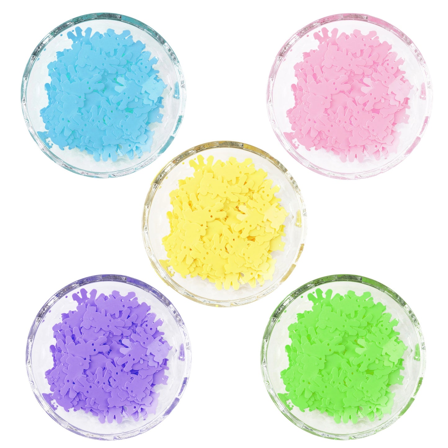 1 Pack of 10g Colorful Rabbit Sequins - DIY Handmade Animal Sequins for Sewing Accessories, Skirt, Dress Decor  Paillettes For Spring DIY Jewelry & Craft Making