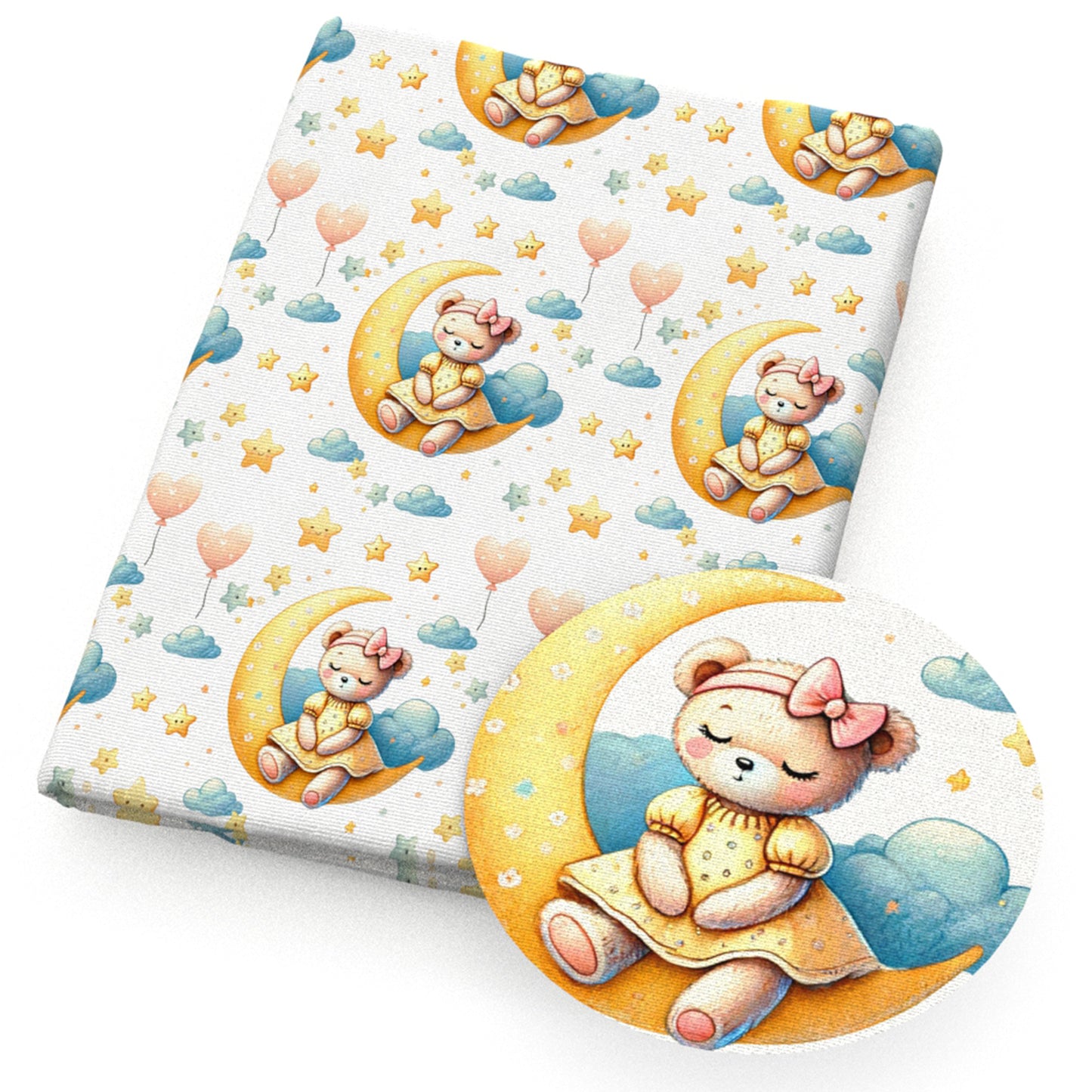 moon flowerfloral cloud balloon heart love fabric