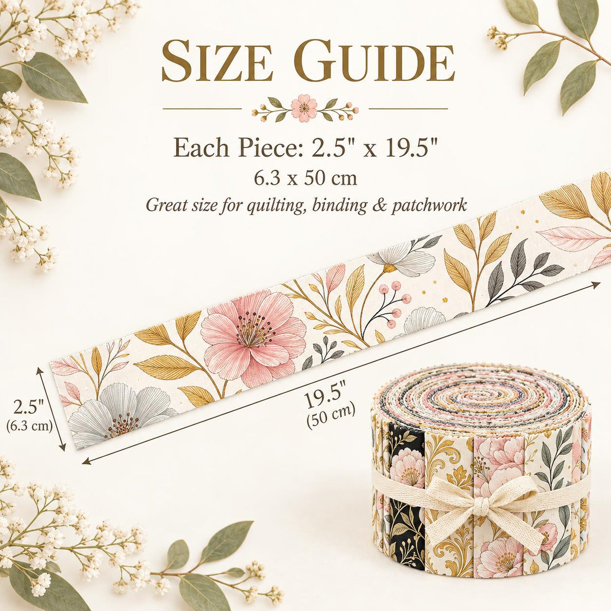 10pcs Vintage Floral Burgundy Pattern Jelly Roll Fabric Strips 2.5X19.7inch Pre-Cut 100% Polyester For Patchwork Quilts, Table Runners, Placemats, Tote Bags, Storage Pouches, Makeup Bags, Coasters, Quilt Blocks & Binding